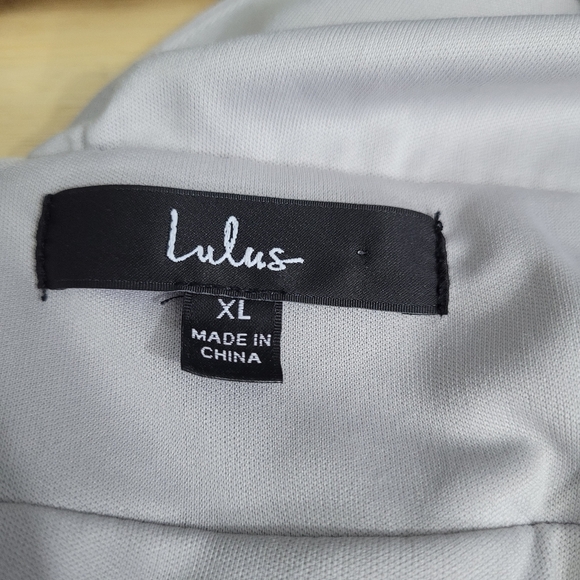 Lulu's Heavenly Hues Women's XL Light Grey Maxi Dress Bridesmaid Party Prom - Picture 13 of 15